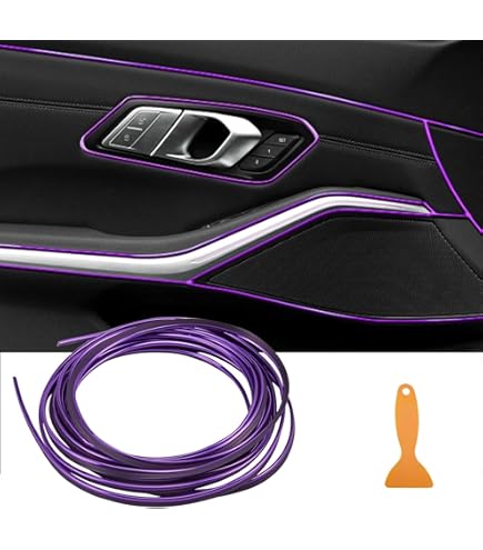 Motoforti 16.4ft /5M Car Interior Trim Strip Rubber Door Guard Line...