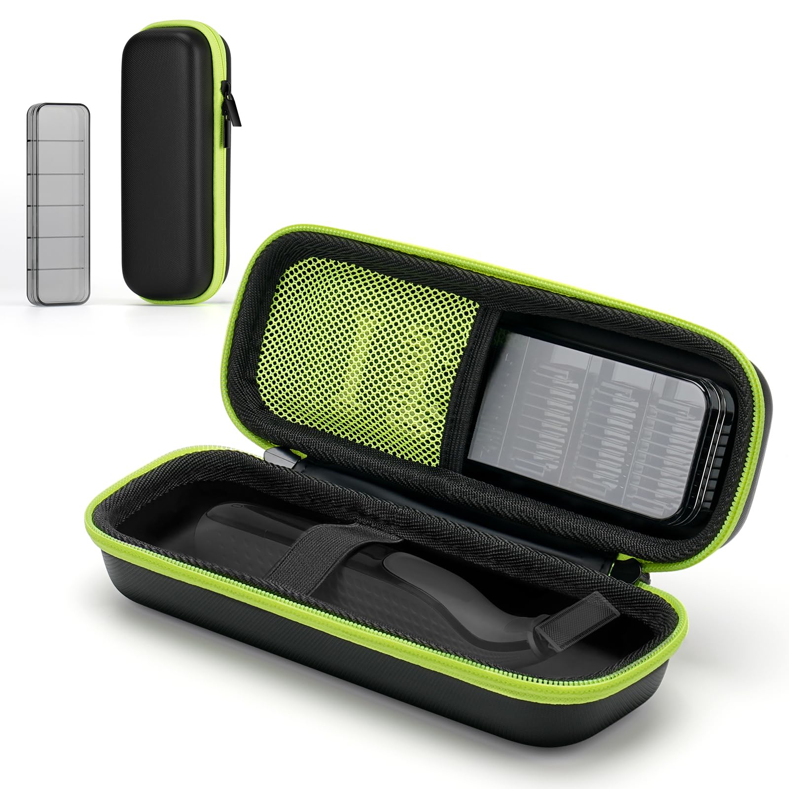 Yinke Hard EVA Travel Case for OneBlade & Braun Series 7/9, Waterproof Electric Shaver Men Storage Box with Attachment Organizer, Protective Case for Razor