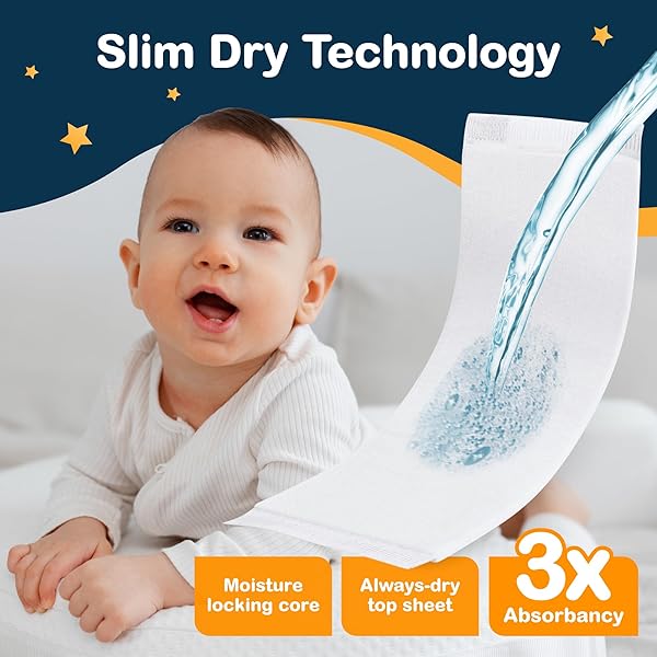 INSPIRE DIMPLES BOOSTER PADS, BABY DIAPER DOUBLER WITH ADHESIVE – BOOSTS DIAPER ABSORBENCY – NO MORE LEAKS 30 COUNT (WITH ADHESIVE FOR SECURE FIT) (30 COUNT)