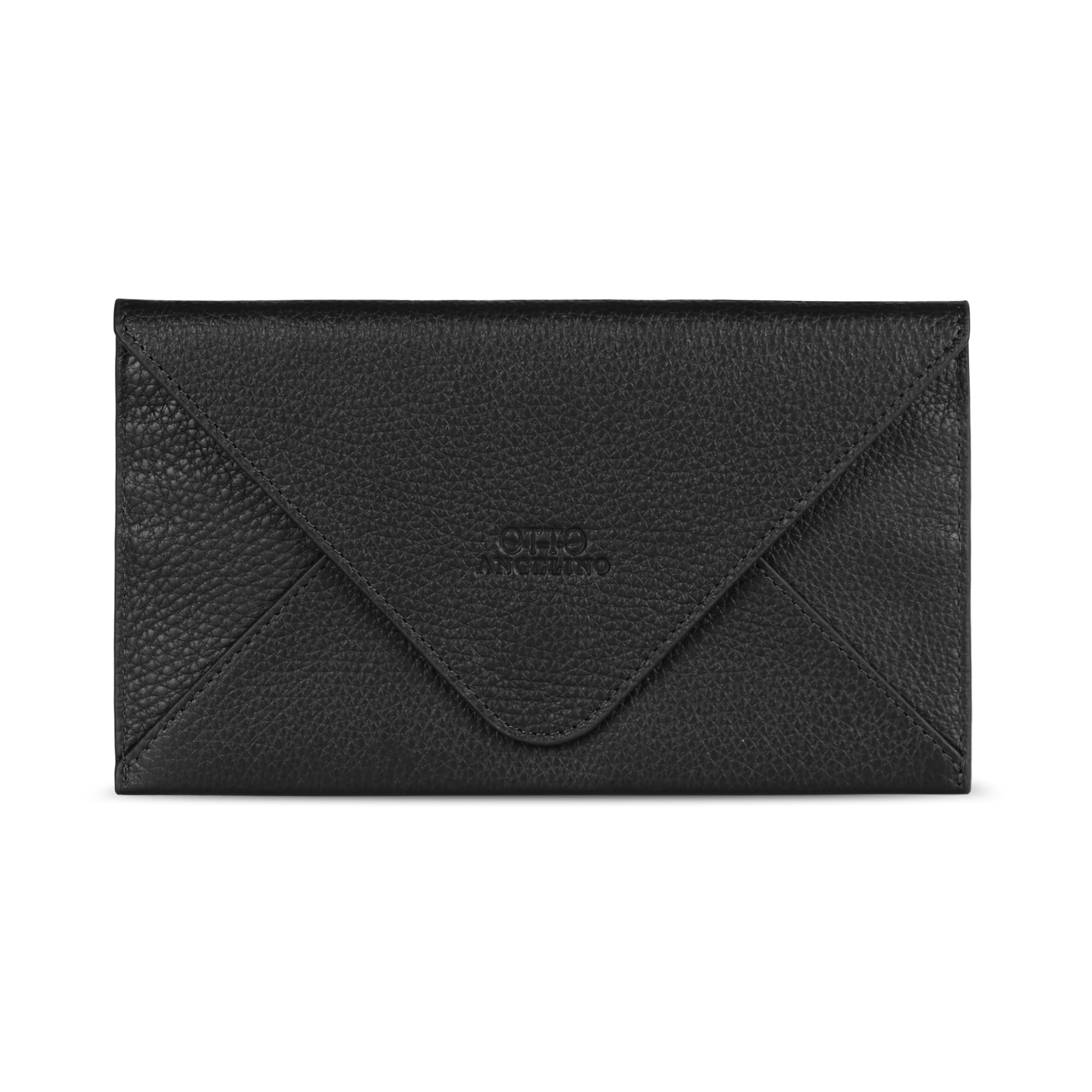 Otto Angelino Slim Genuine Leather Wallet Clutch - Multiple Slots Money, ID, Cards, Smartphone, RFID Blocking - Unisex — image 1