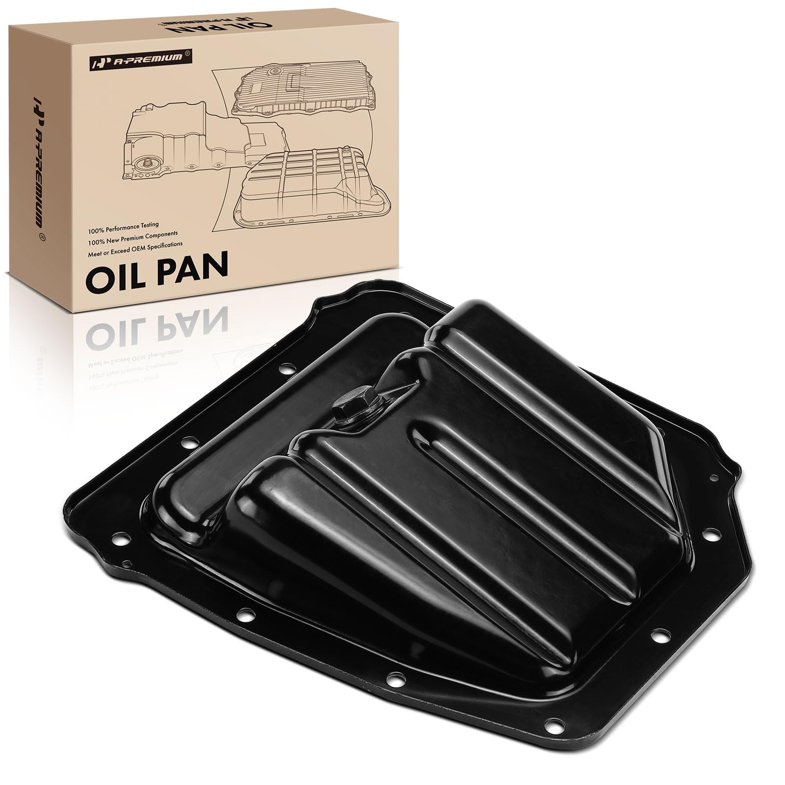 Photo 1 of A-Premium Engine Oil Pan Sump with Drain Plug Compatible with Kia Soul 2010-2019, Rio 2012-2019 & Hyundai Accent 2012-2019, Veloster 2012-2017, 1.6L