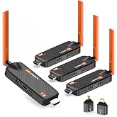 Wireless HDMI Transmitter and 3 Receivers, Support Up to 6 Receivers, 5.8G | WELUSOPU 4K/1080P HDMI Wireless Extender Casting Content for PC Laptop Cable Box to Multiple TVs Monitors Projectors -656FT