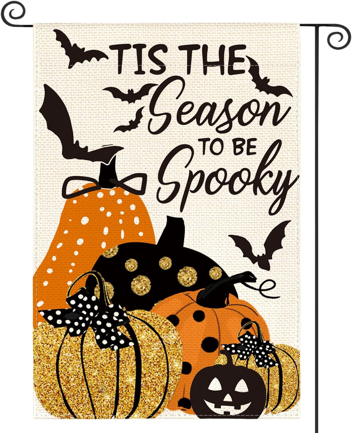 Flags - AVOIN colorlife Halloween Garden Flag 12x18 Inch Tis The Season To Be Spooky Double Sided Outside, Bat Pumpkin Holiday Yard Outdoor Decorative Flag