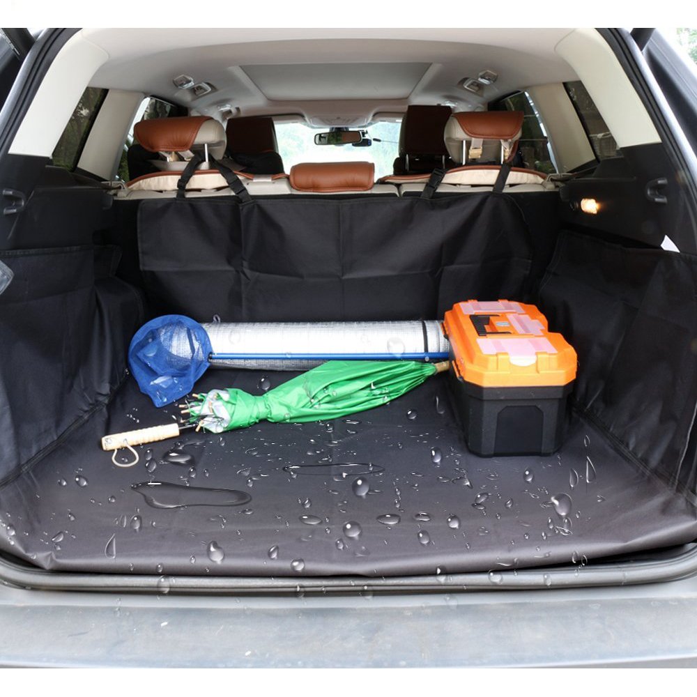 HONCENMAX Dog Cargo Liner Cover - Waterproof/Scratch Proof/Nonslip Padded Pet Seat Cover Bed Floor Mat - Universal for Car/SUV/Truck/Jeeps/Vans - Black