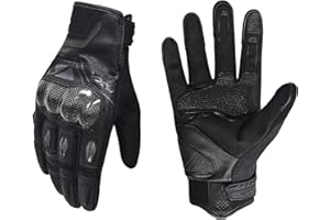 VXW Motorcycle Gloves for Men and Women - Gel Palm Sliders, Leather & Mesh Construction Full Finger Touchscreen, High-Speed Sports Gear for MTB/ATV/BMX/Motocross/Dirt Bike