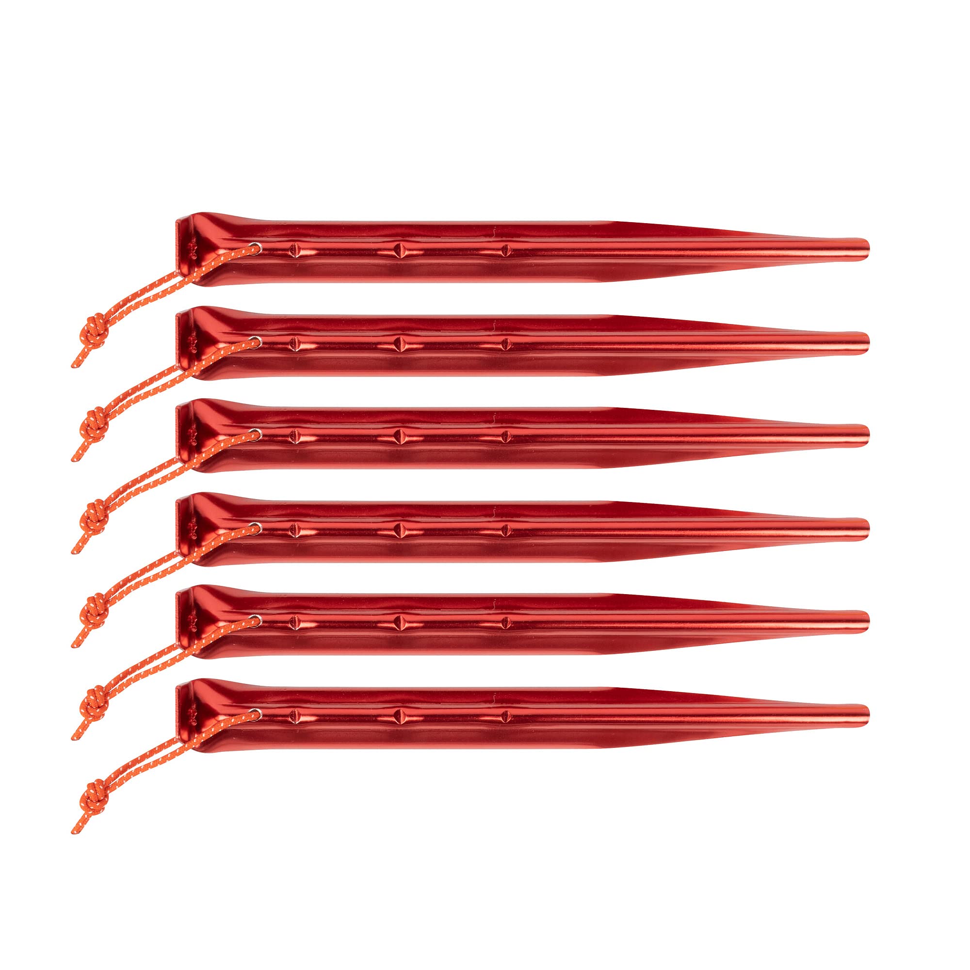 Tatonka Tent Peg Allround 19 cm (Pack of 6) - Lightweight Aluminium Tent Pegs with V-Profile - 19 cm Long and in Highly Visible Red - Pack of 6