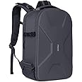 MOSISO Camera Backpack, DSLR/SLR/Mirrorless Photography Camera Bag 15-16 inch Waterproof Hardshell Case with Tripod Holder&Laptop Compartment Compatible with Canon/Nikon/Sony, Gray