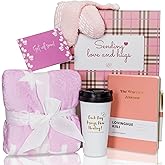 Loving Hue Chemo Care Package, Cancer Care Gifts for Women with Blanket, Socks, Journal, Tumbler (Pink)