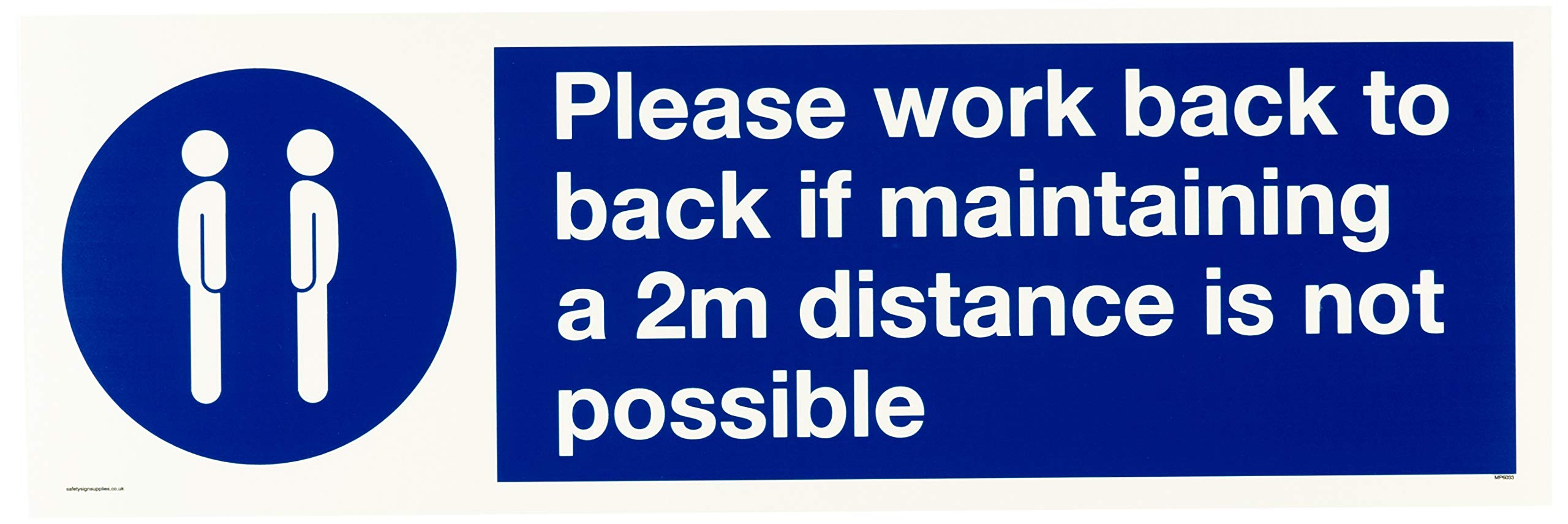 Please work back to back if maintaining 2m distance is not possible