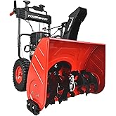 PowerSmart 26 Inch Snow Blower Gas Powered, 2-Stage 208cc B&amp;S Engine with Electric Start, Led Light, Hand Warmer, Self Propelled BS26
