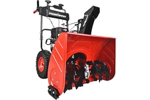 PowerSmart 26 Inch Snow Blower Gas Powered, 2-Stage 208cc B&S Engine with Electric Start, Led Light, Hand Warmer, Self Propelled BS26