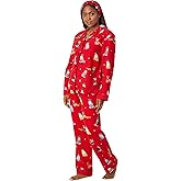 PJ Salvage Women's Loungewear Flannels Pajama Pj Set, Red Medium