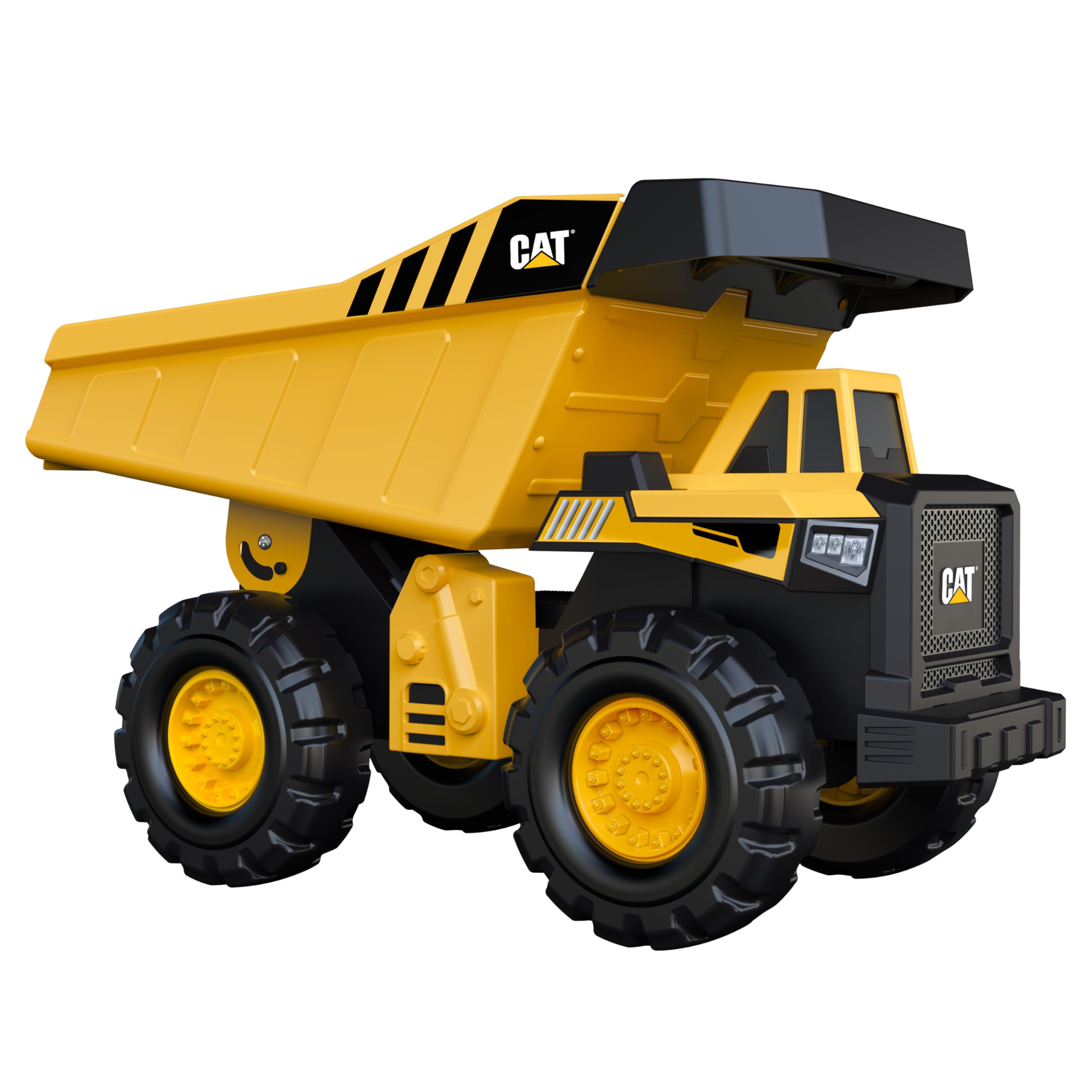 Cat Construction Toys, Steel Dump Truck 16" - Real Steel Body, Working Dump Bed, Oversize All-Terrain Wheels, Heavy-Duty Construction Vehicle for Indoor/Outdoor Play, Kids Ages 3 +