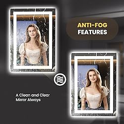 LOAAO 20"x28" LED Mirror for Bathroom, Lighted