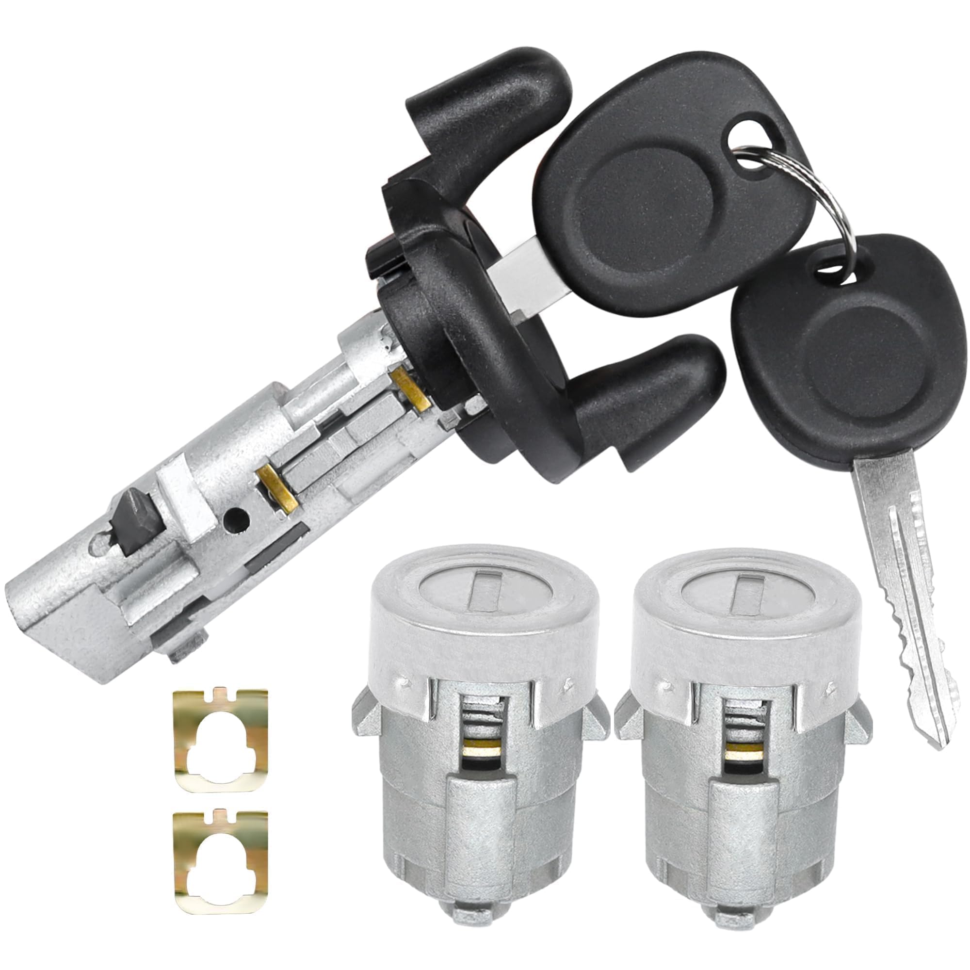 Photo 1 of LoloWheat Ignition Switch Lock Cylinder and Pair Front Door Lock Cylinder with Keys Compatible with Chevy Silverado Suburban Tahoe for GMC Sierra Yukon 1999-2000 Replace 704600 702912 598007