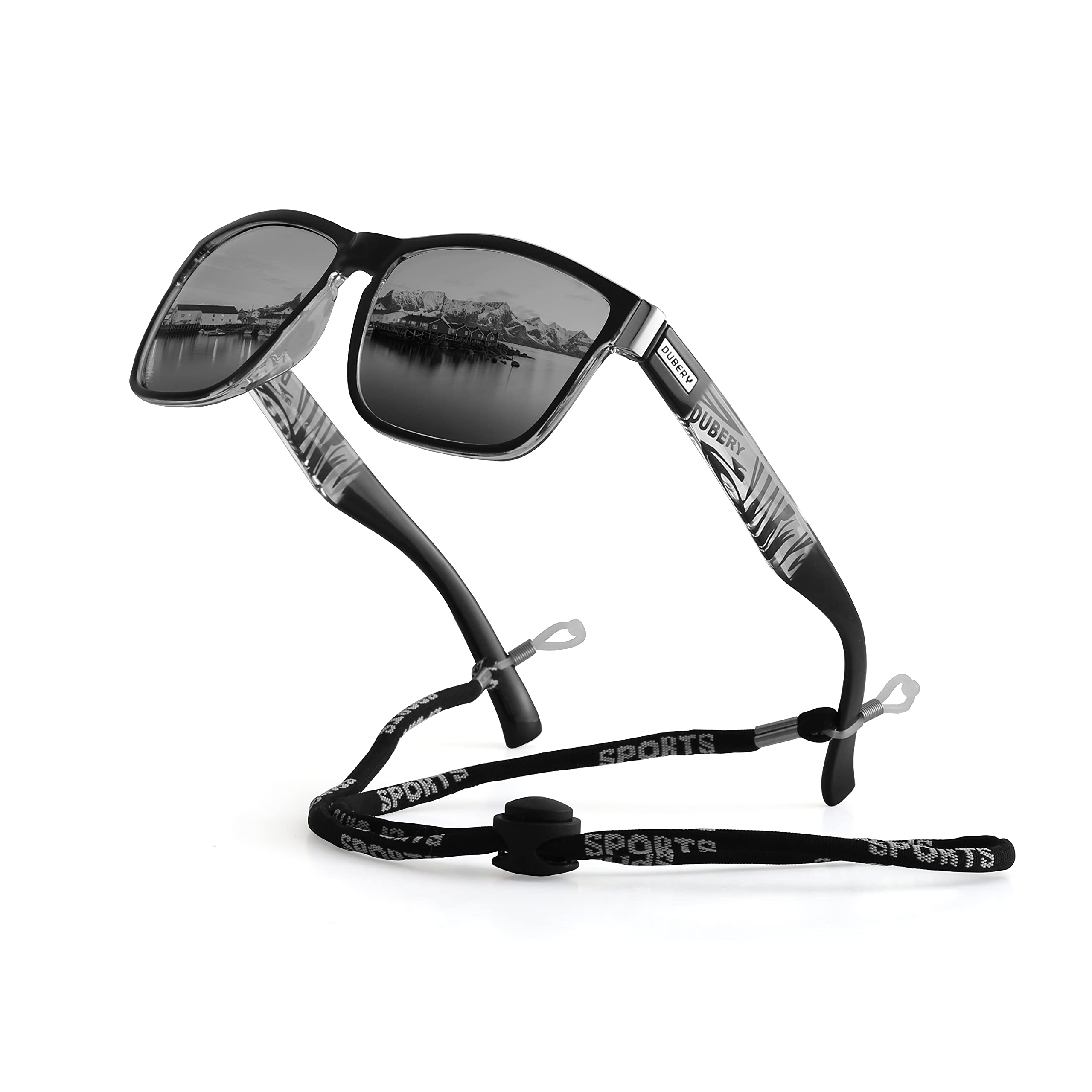 yoofun Polarized Sports Sunglasses for Men Driving Cycling Fishing Sun Glasses 100% UV Protection, Grey