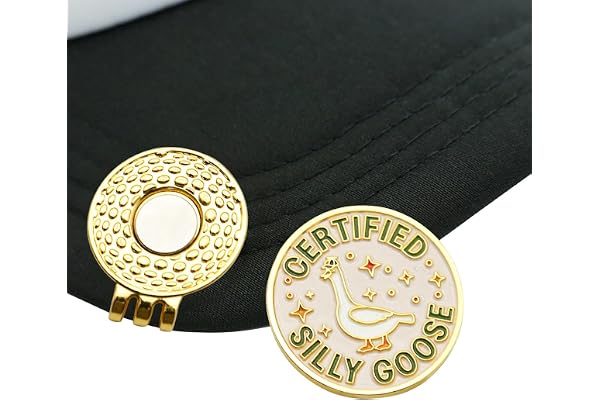 WUSUTE Funny Goose Golf Ball Marker, Unique Magnetic Hat Clip for Golfers, Cool Golf Accessories for