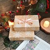 ADQUATOR Kraft White Snowflake Wrapping Paper Roll 15m x 43cm ECO view 5