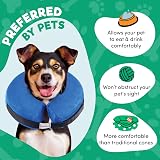 BENCMATE Protective Inflatable Dog Cat Cone Collar Large Blue view 4
