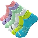 bataidis Athletic Running Ankle Socks, Low Cut Cushioned Anti-Blister Tab Sports Socks Men Women 6Pairs