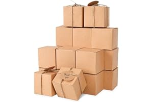 VGOODALL 50PCS Small Gift Boxes, 2 x 2 x 2 inches Mini Party Favor Boxes with Blank Tags for Wedding Bridal Shower Birthday Party DIY