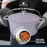 MasterClass Medium Casserole Dish with Lid 4 Litre Lavender Induction Oven view 7