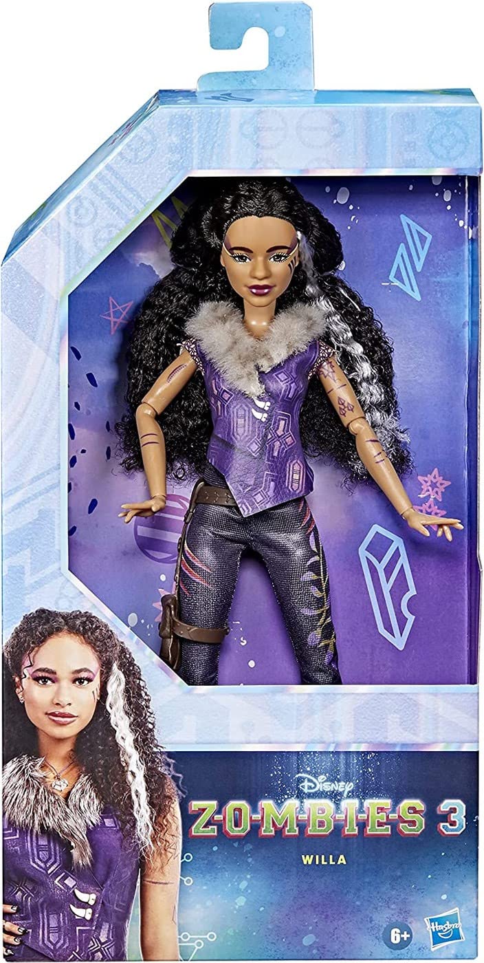 Zombies 3 Willa Fashion Doll - 12-Inch Doll with Curly Black Hair, Werewolf Outfit, Shoes, and Accessories. Toy for Kids 6 and Up
