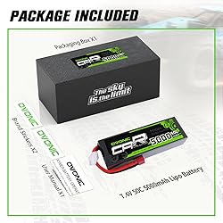 OVONIC 7.4V Lipo Battery 5000mAh 50C 2S Lipo