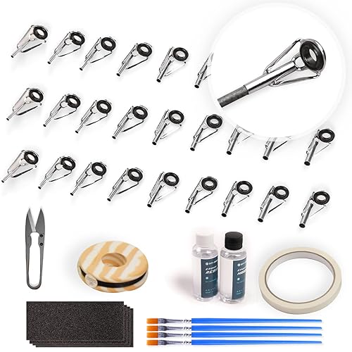 Rod Tip Repair Kit with Glue,Complete Supplies for Freshwater