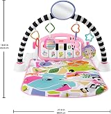 Fisher-Price Glow and Grow Kick & Play Piano Gym Pink HYH63 Queens English view 3