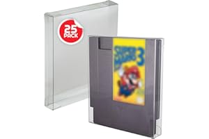 EVORETRO NES Cartridge Case Protector Compatible with Nintendo NES Cartridge Games - 0.40MM Thick NES Game Sleeves. NES Cartridge Holder partner for retro game system collection (Pack of 25)