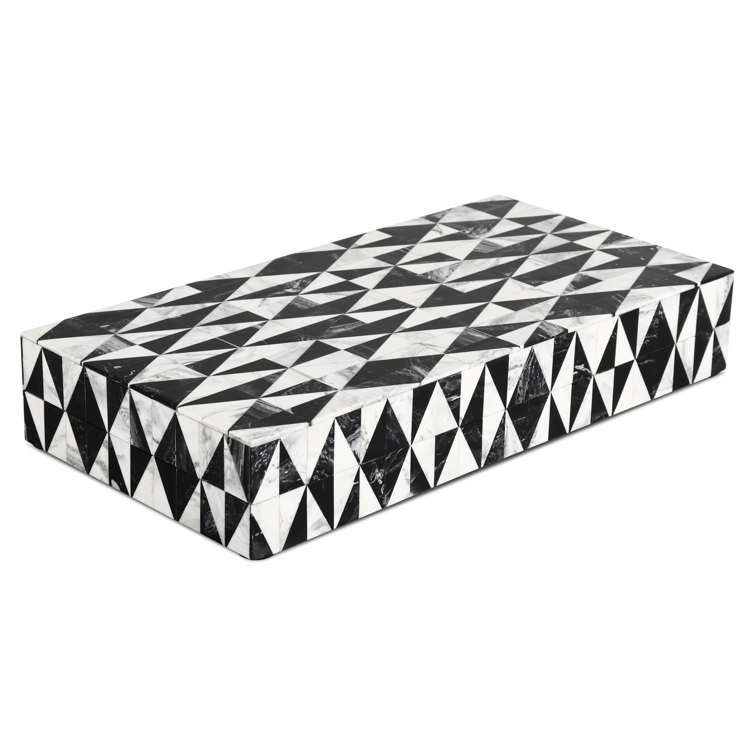 Handicrafts Home Large Decorative Storage Box 12x6– Coffee Table Organizer Box, Modern Home Décor Accent, Keepsake Memory Box, Jewelry Storage Box, Boho Decorative Box with Lid for Shelf, Mantle Decor