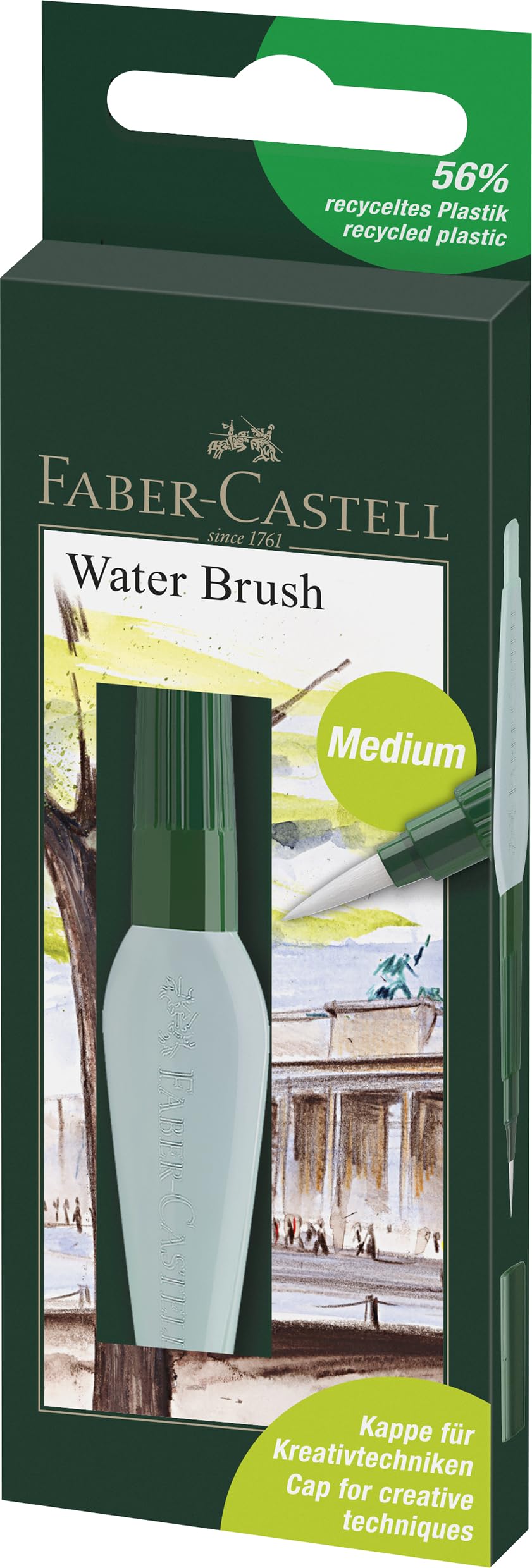 Faber-Castell Art & Graphic Water Brush, Medium, Single Brush, for Art, Craft, Drawing, Sketching, Home, School, University, Colouring — image 1