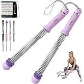 Witsparklle Portable Adjustable Ropeless Battle Ropes with Purple | Weighted Cordless Workout Rope with Anti-slip Handles for Low-impact Cardio, HIIT, Home Gym and Office Fitness