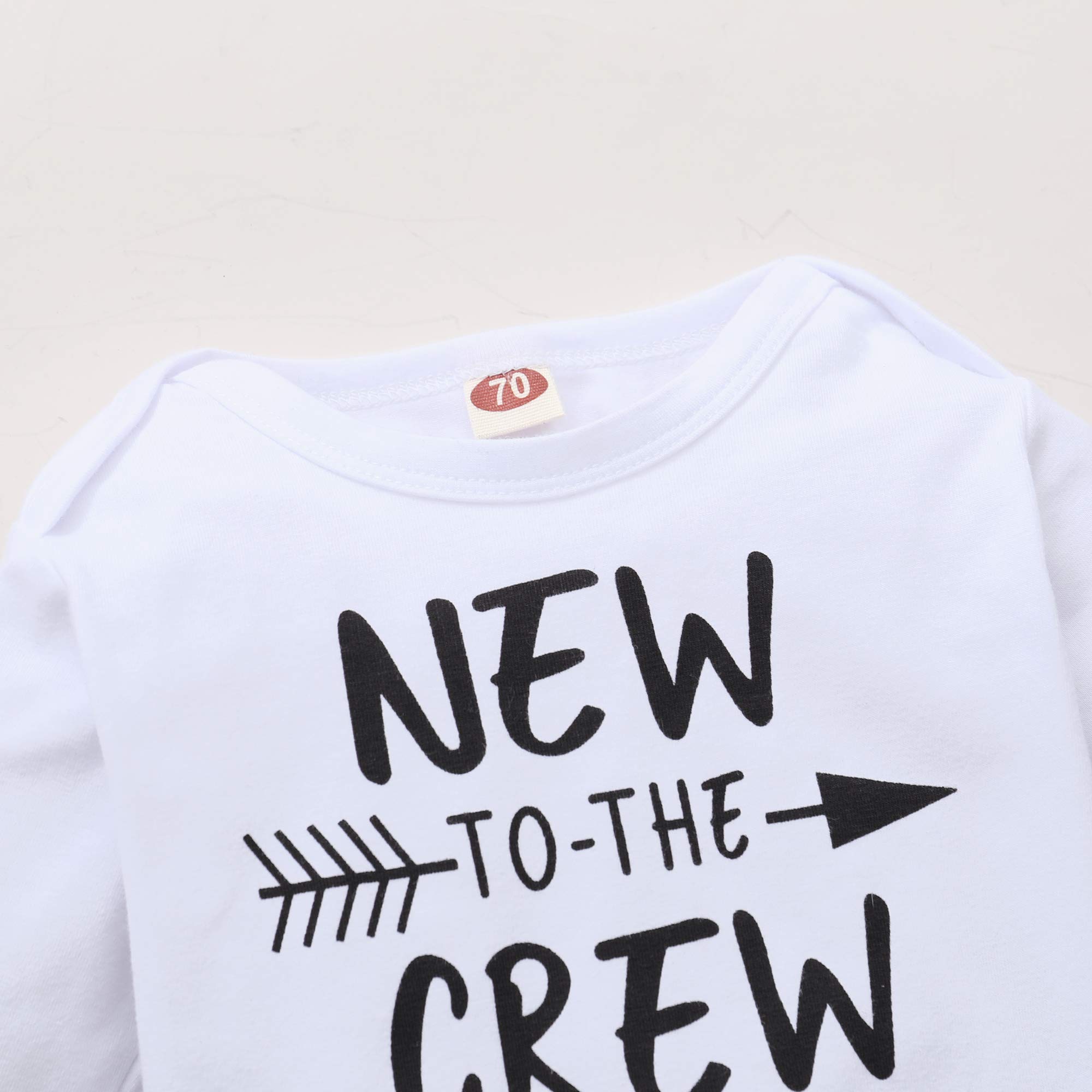 Renotemy Newborn Infant Baby Boy Clothes Fall Winter Outfits New to The Crew Outfit Toddler Baby Boy Clothes Set