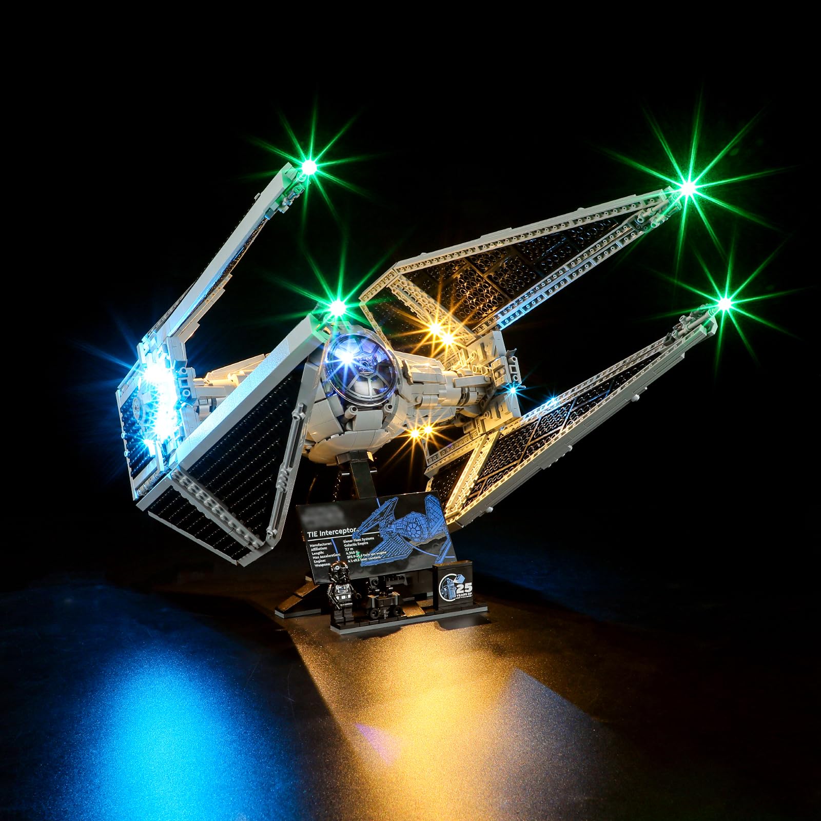 GEAMENT LED Light Kit Compatible with LEGO TIE Interceptor 75382 (Model Set Not Included)