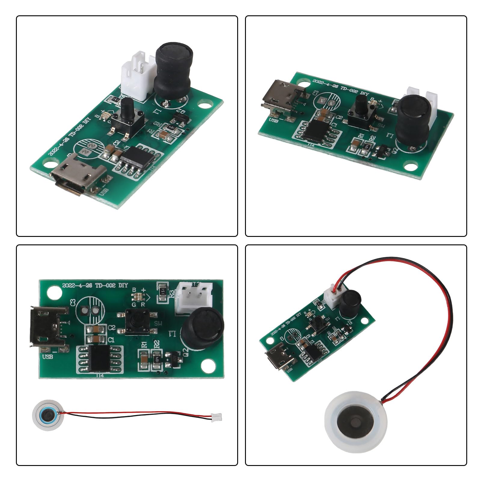 XIITIA 3pcs 5V USB Humidifier Atomization Module Driver Board, USB Spray Module Circuit Board Atomization Module Atomization Plate Circuit Board for Home for Family and DIY Experimental Equipment