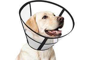 Toptakeit Soft Dog Cone Alternative After Surgery, Elizabethan Pet Recovery Collar for Small Medium Large Dogs, Comfortable D