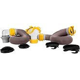 Camco Revolution 20' Sewer Hose Kit with Swivel Fittings and Wye Connector - Ready To Use Kit with Fittings, Hoses, and Stora