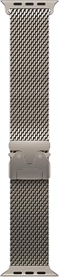 Watch Band - Pulsera Milanese Loop - 49 mm - Titanio Natural - Talla S