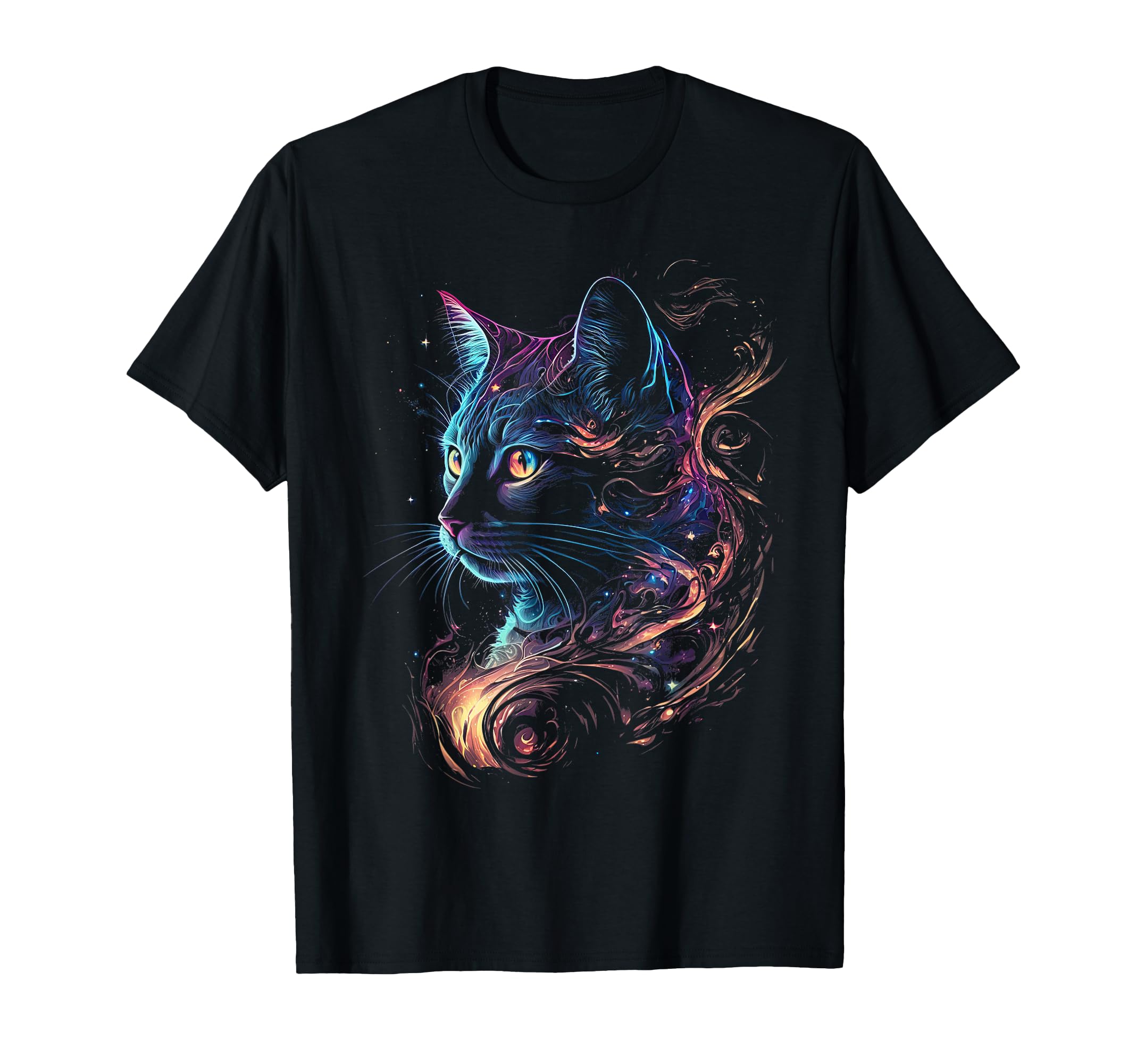Photo 1 of Cat In The Galaxy And Space Kitten Cat Head T-Shirt