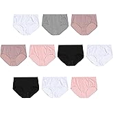 Hanes Women's Lightweight Mesh Briefs 10-Pack, Brief Underwear for Women, Cool Mesh Panties