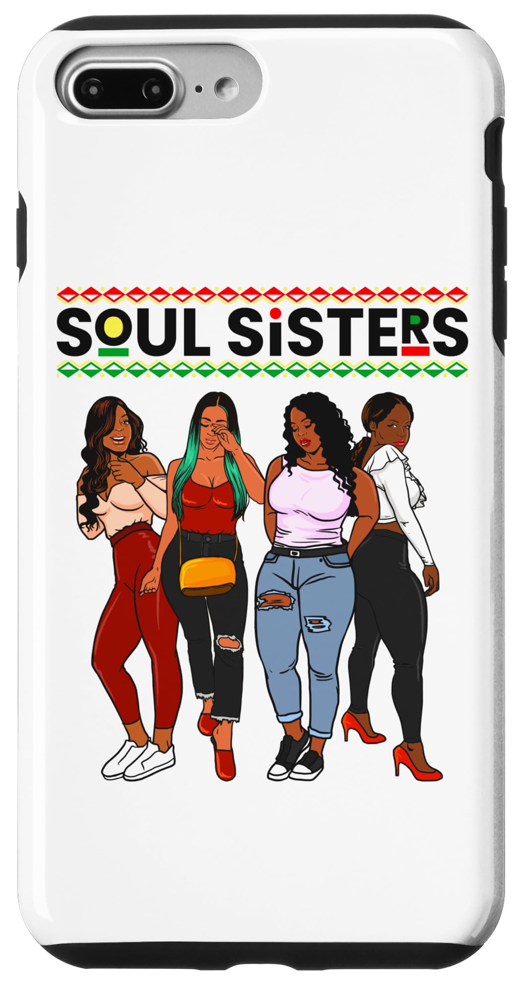 iPhone 7 Plus/8 Plus Soul Sisters Sista Queens Vacation Squads BF Women Crews Fun Case