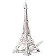Piececool 3D Metal Model Puzzles for Adults, Upgraded Eiffel Tower Architecture 3D Metal Models Building Kits, Creative Home Decor DIY Crafts for Famliy Time