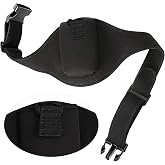 Weewooday 1 Pack Mic Belt Holder for Fitness,Black | Adjustable Microphone Carrier Pouch Securely Waistband Bag Case Protects for Fitness Instructor Theatre Speaker and More