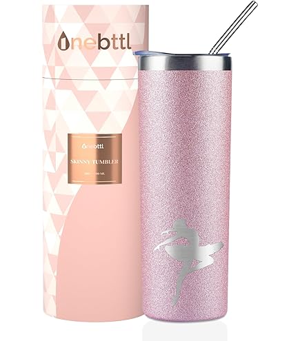 Onebttl Edelstahl Becher Ballett-Geschenk – Doppelwandig Isoliert, Mit Deckel & Strohhalm, Für Tanz, Sport, Schule
