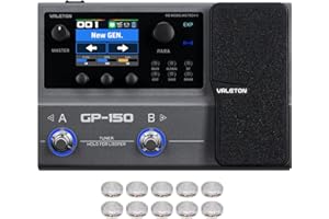 Valeton GP-150 Multi-Effects Guitar Processor with HD Modeling, 200+ Effects, Built-In Battery, IR & NAM Support, Expression 