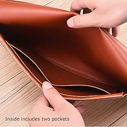 Enyuwlcm PU Leather A4 File Folder Document Holder