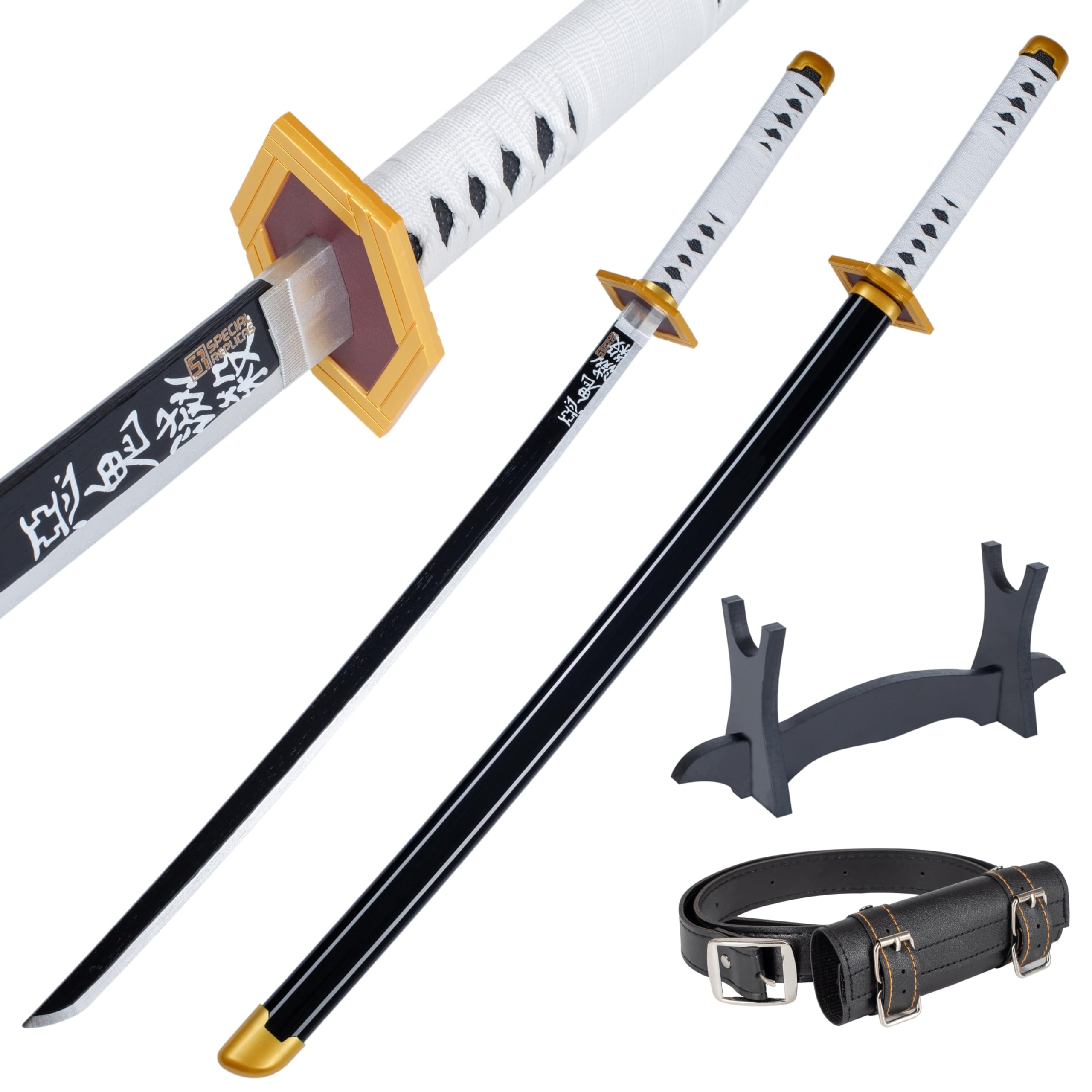 57 SPECIAL REPLICAS Anime Katana Cosplay Sword 105 cm / 41 inch – Bamboo Katana for Daemon Slayer Fans – Daemon Slayer Sword