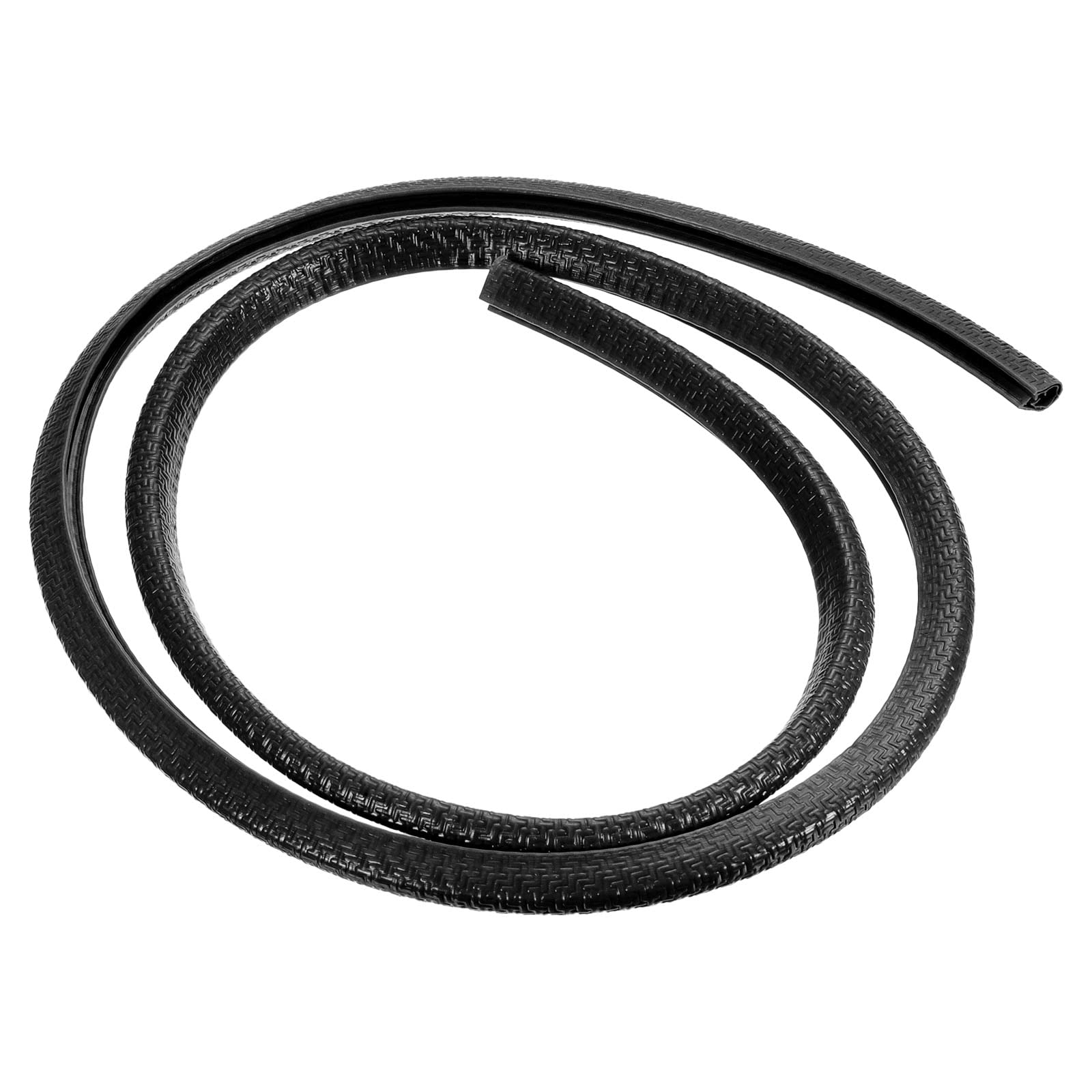 PATIKIL 1mx7mmx10mm Rubber Edge Trim, Metal Sharp Deck Edge Protector U Channel Guard Corner Protection Doors Seal Strip for Skateboard Table Door Window, Black